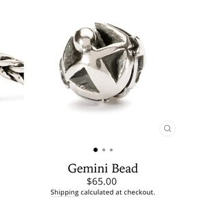 Trollbeads Silver Gemini Zodiac Bead
